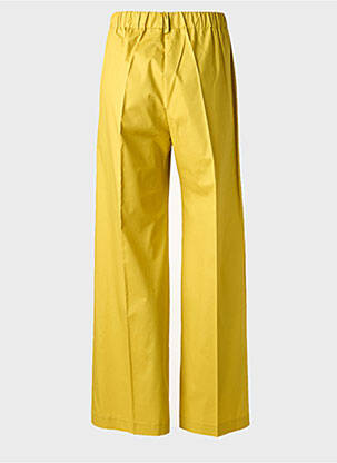 Pantalon large tissage popeline taille haute vert MARIA BELLENTANI femme