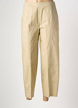 Pantalon 7/8 taille haute taille haute beige MARIA BELLENTANI femme