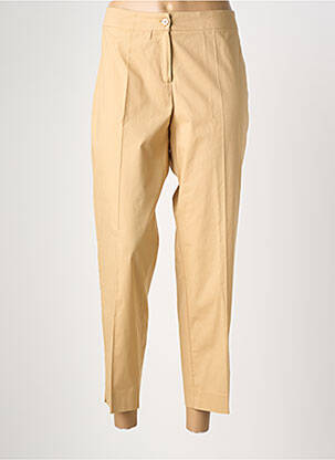 Pantalon 7/8 taille élastique taille normale beige MARIA BELLENTANI femme