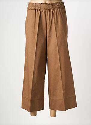 Pantalon 7/8 taille haute taille haute marron MARIA BELLENTANI femme