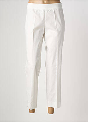 Pantalon 7/8 taille élastique taille normale blanc MARIA BELLENTANI femme