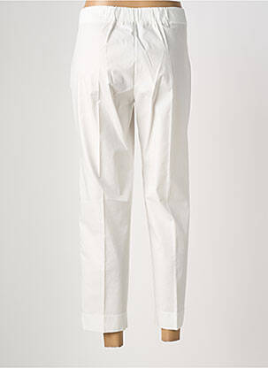 Pantalon 7/8 taille élastique taille normale blanc MARIA BELLENTANI femme