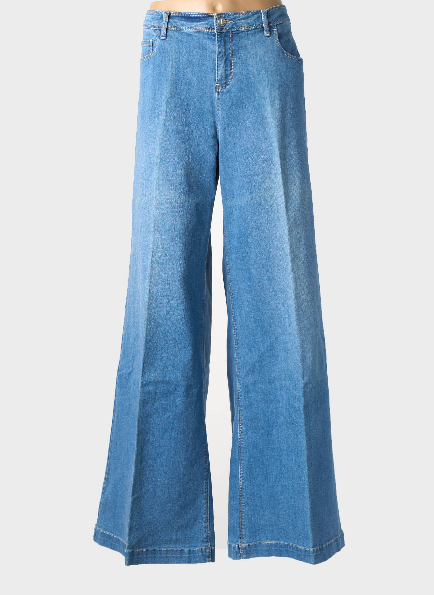 Jean coupe flare stretch taille normale bleu DIANA GALLESI femme