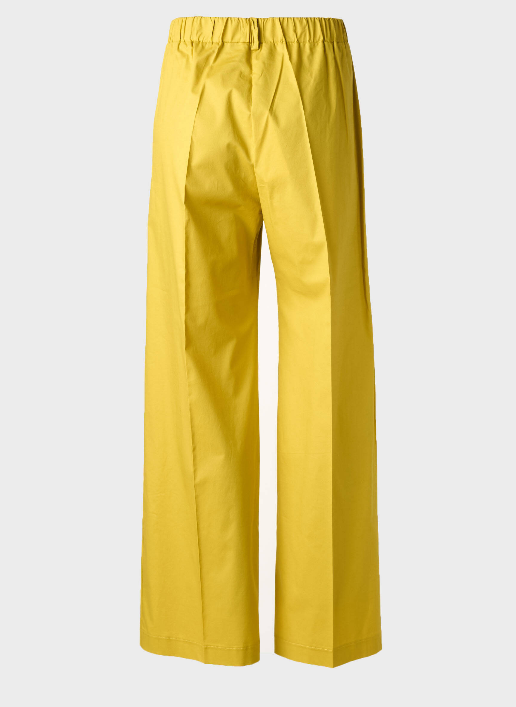 Pantalon large tissage popeline taille haute vert MARIA BELLENTANI femme