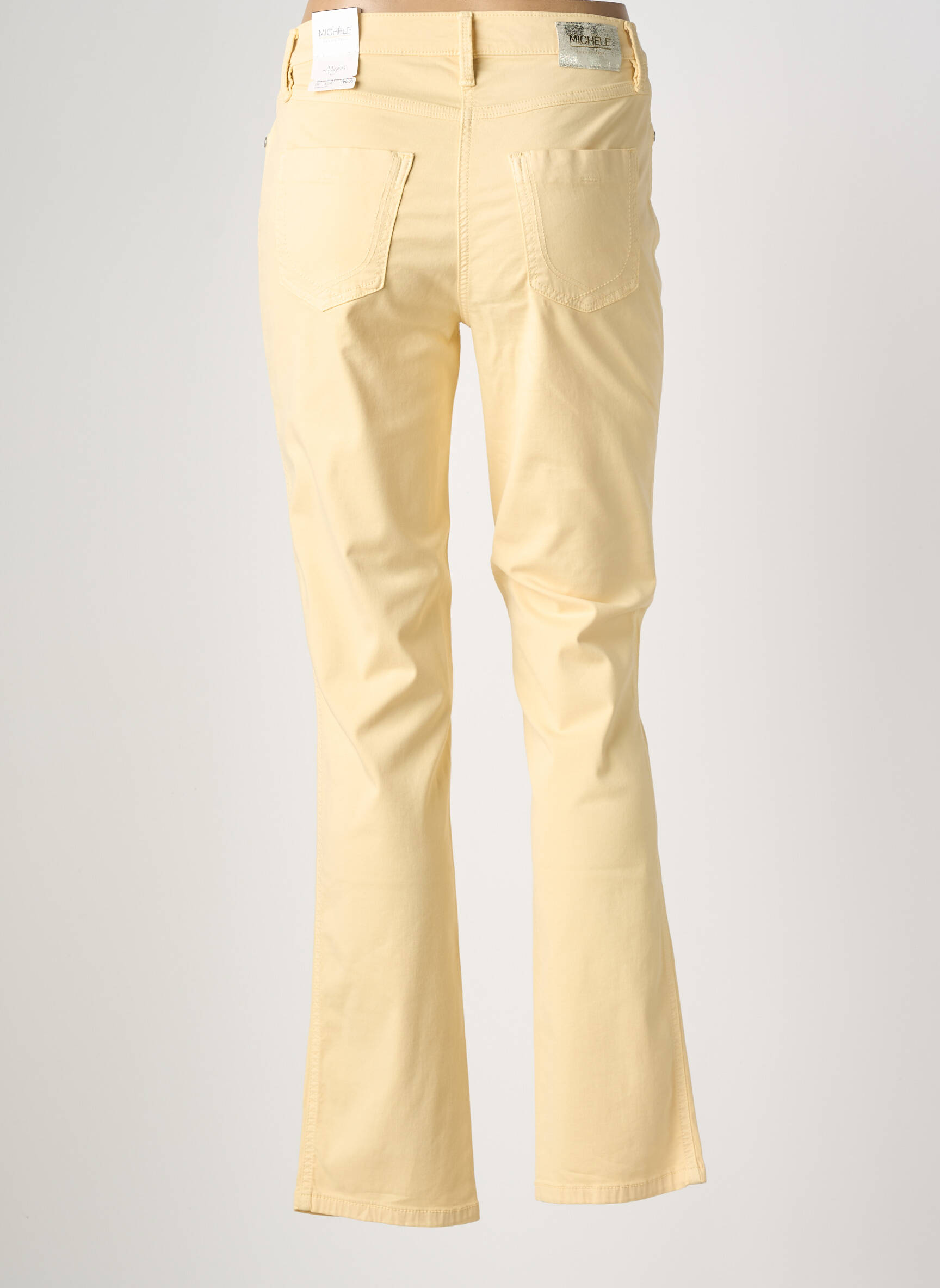 Jeans coupe slim stretch taille normale jaune MICHELE femme