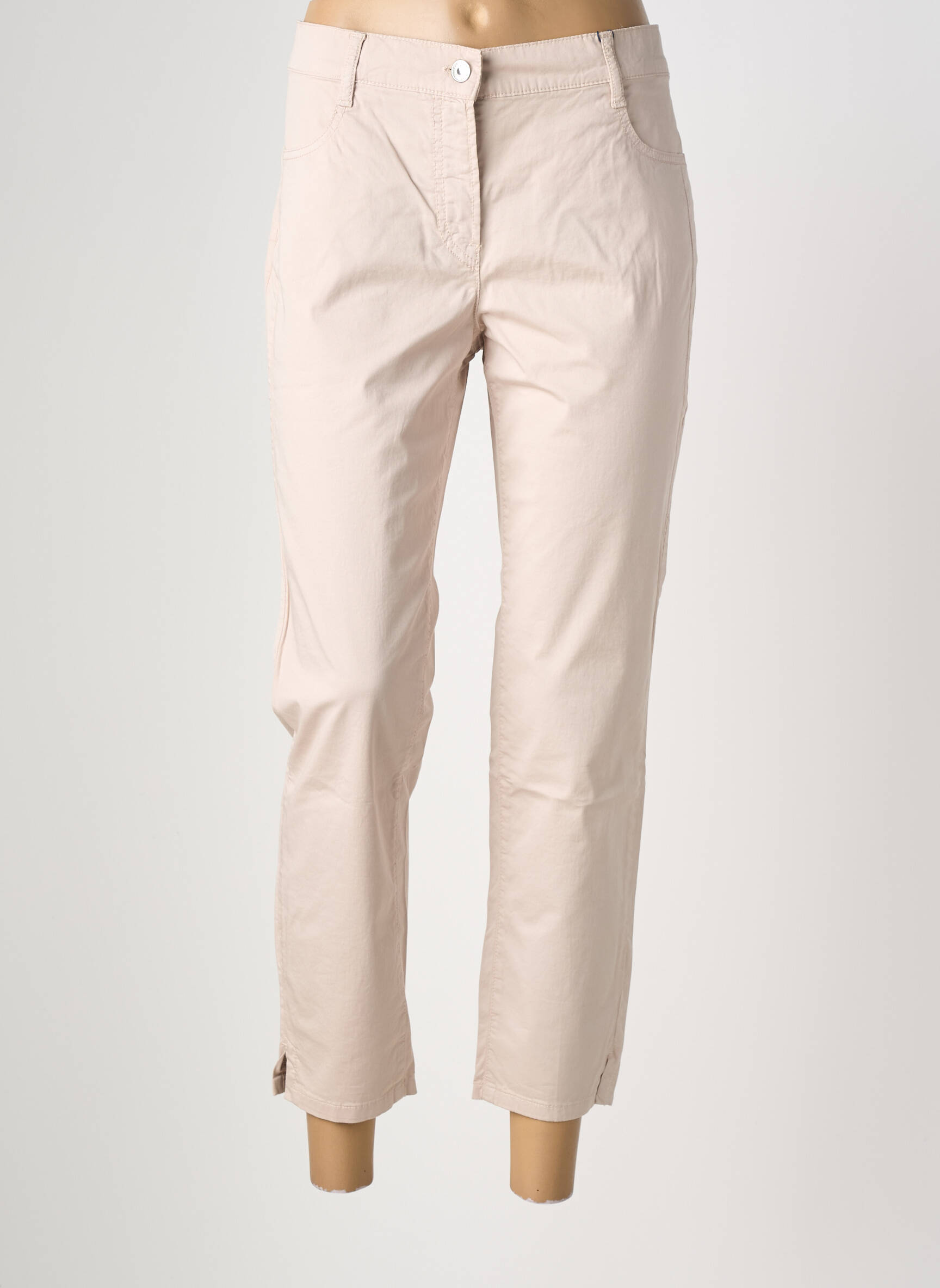 Pantalon 7/8 tissage popeline taille normale beige GARDEUR femme