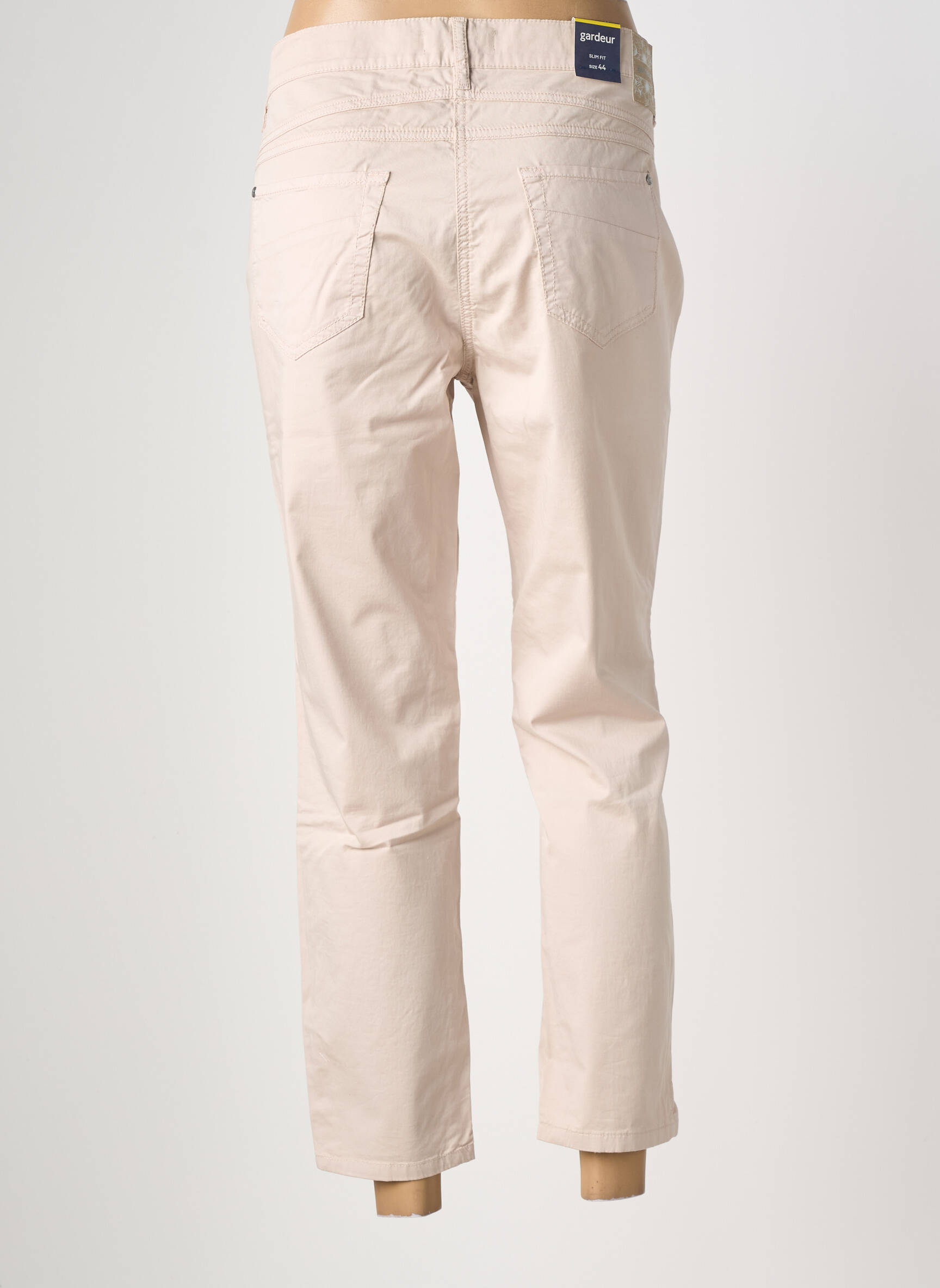 Pantalon 7/8 tissage popeline taille normale beige GARDEUR femme