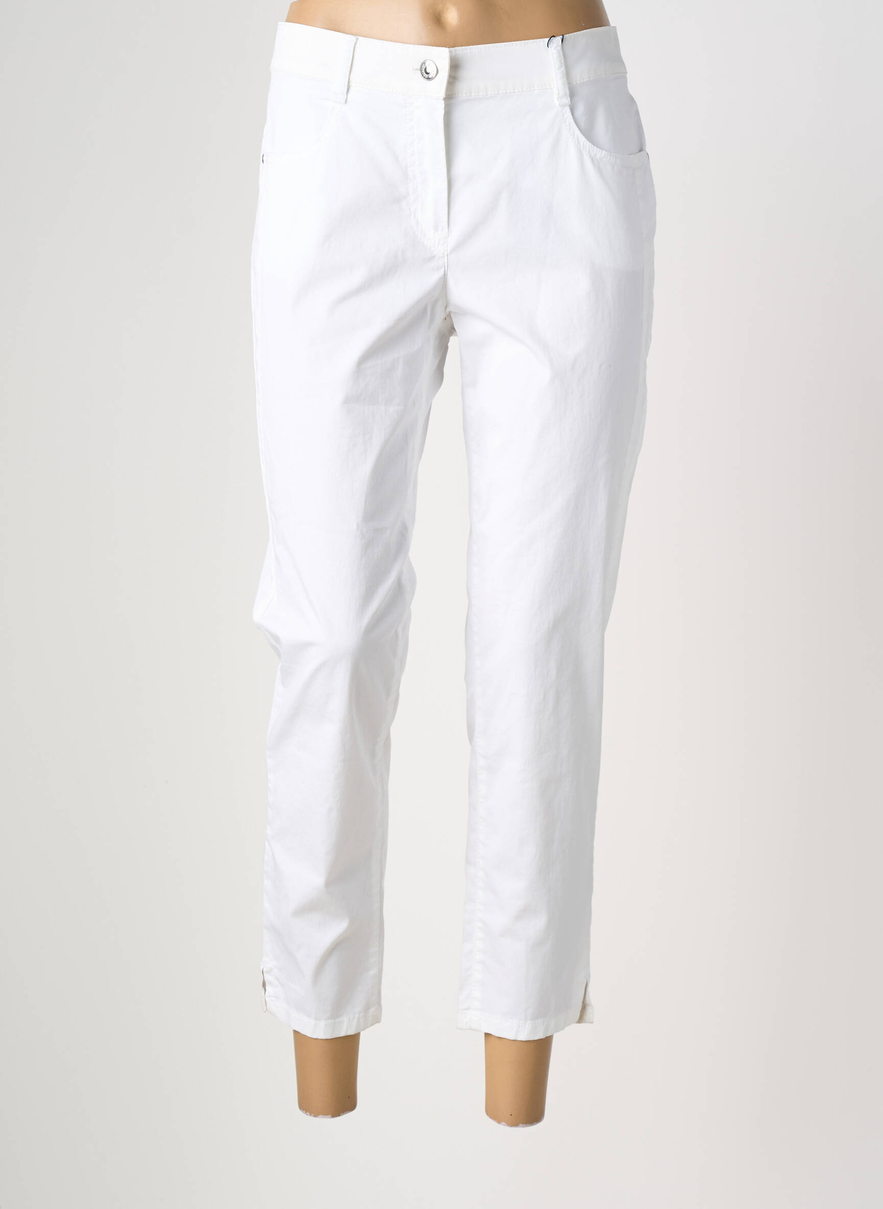 Pantalon 7/8 tissage popeline taille normale blanc GARDEUR femme