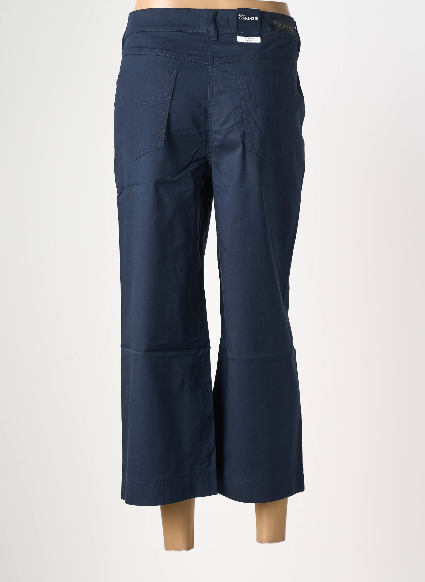 Pantalon 7/8 stretch taille normale bleu GARDEUR femme