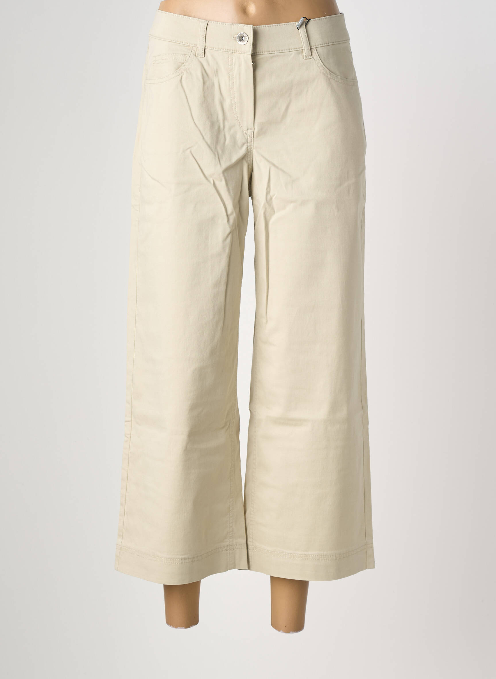 Pantalon 7/8 stretch taille normale beige GARDEUR femme