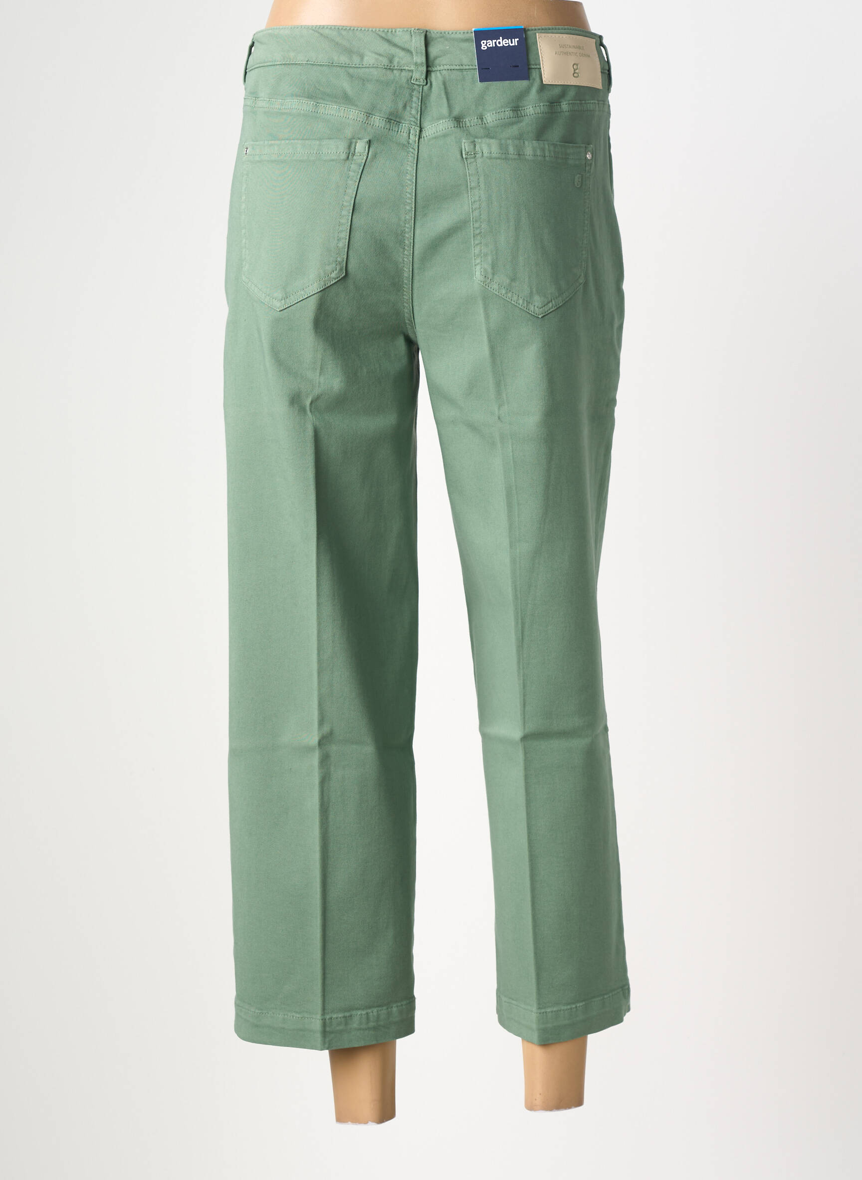 Jeans coupe droite stretch taille normale vert GARDEUR femme