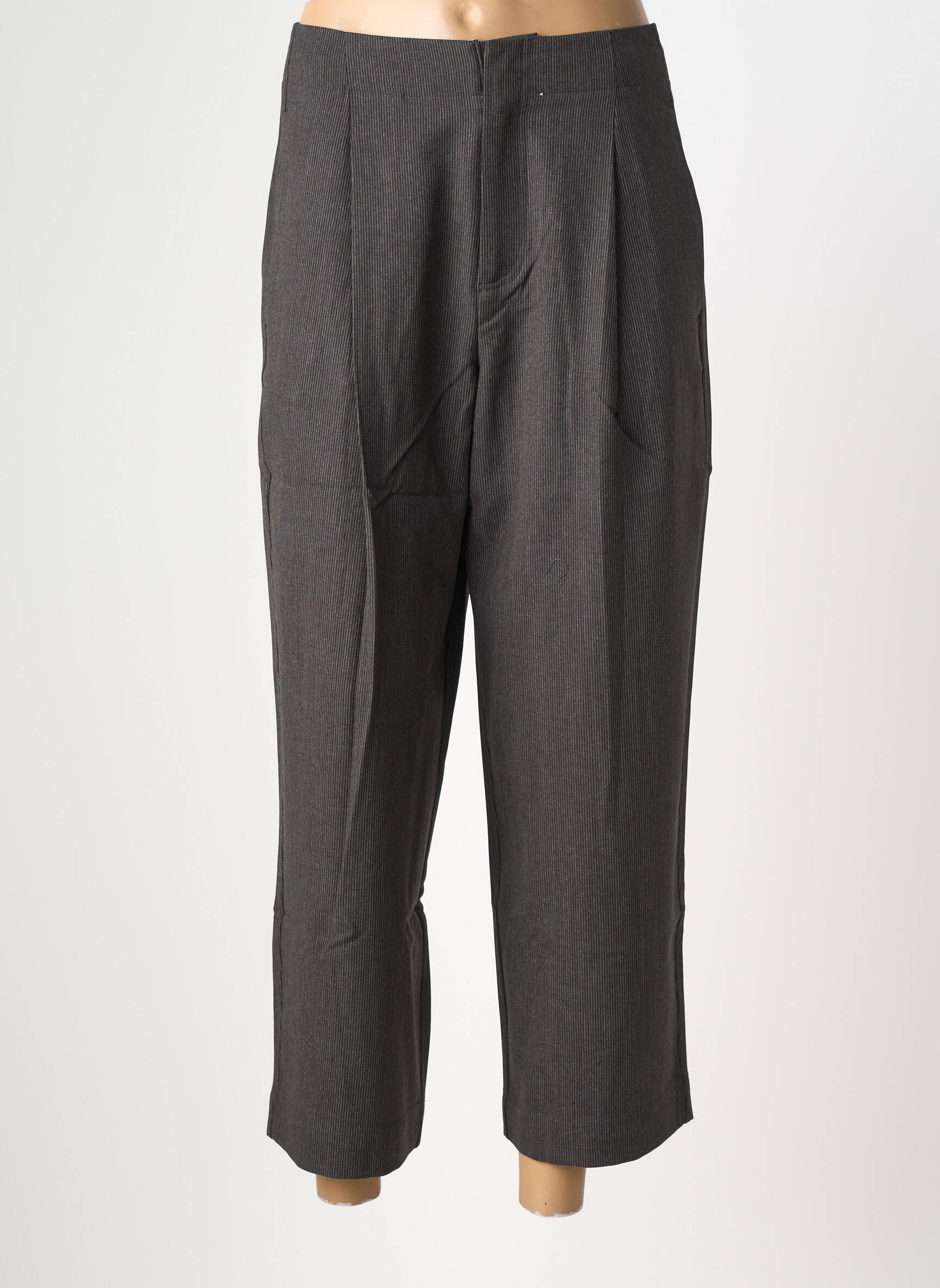 Pantalon 7/8 taille haute taille haute marron YERSE femme