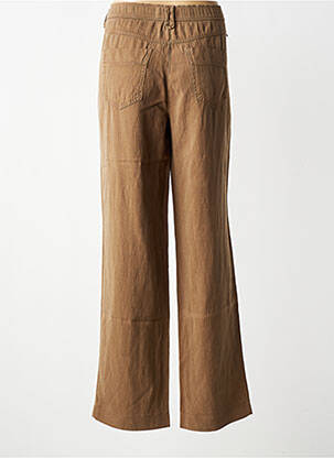 Pantalon droit tissage crêpe taille normale marron GARDEUR femme