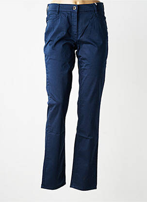 Pantalon slim tissage popeline taille normale bleu GARDEUR femme