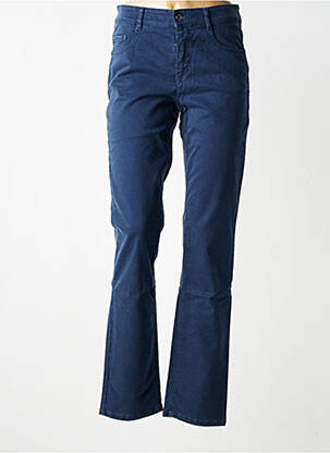 Pantalon slim tissage popeline taille normale bleu GARDEUR femme