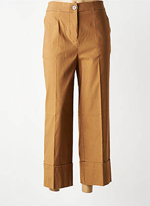 Pantalon 7/8 stretch taille normale marron MARIA BELLENTANI femme