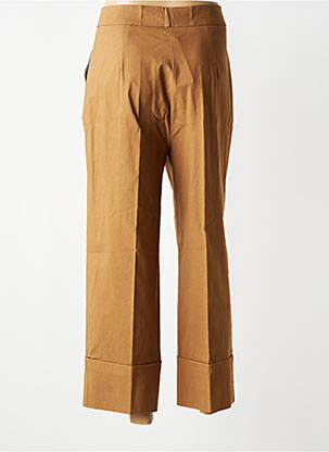 Pantalon 7/8 stretch taille normale marron MARIA BELLENTANI femme
