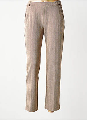 Pantalon 7/8 stretch taille normale marron YERSE femme
