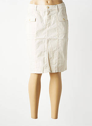 Jupe mi-longue taille normale beige GARDEUR femme