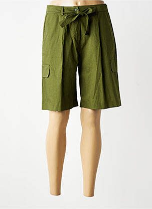 Bermuda taille élastique taille normale vert MARIA BELLENTANI femme