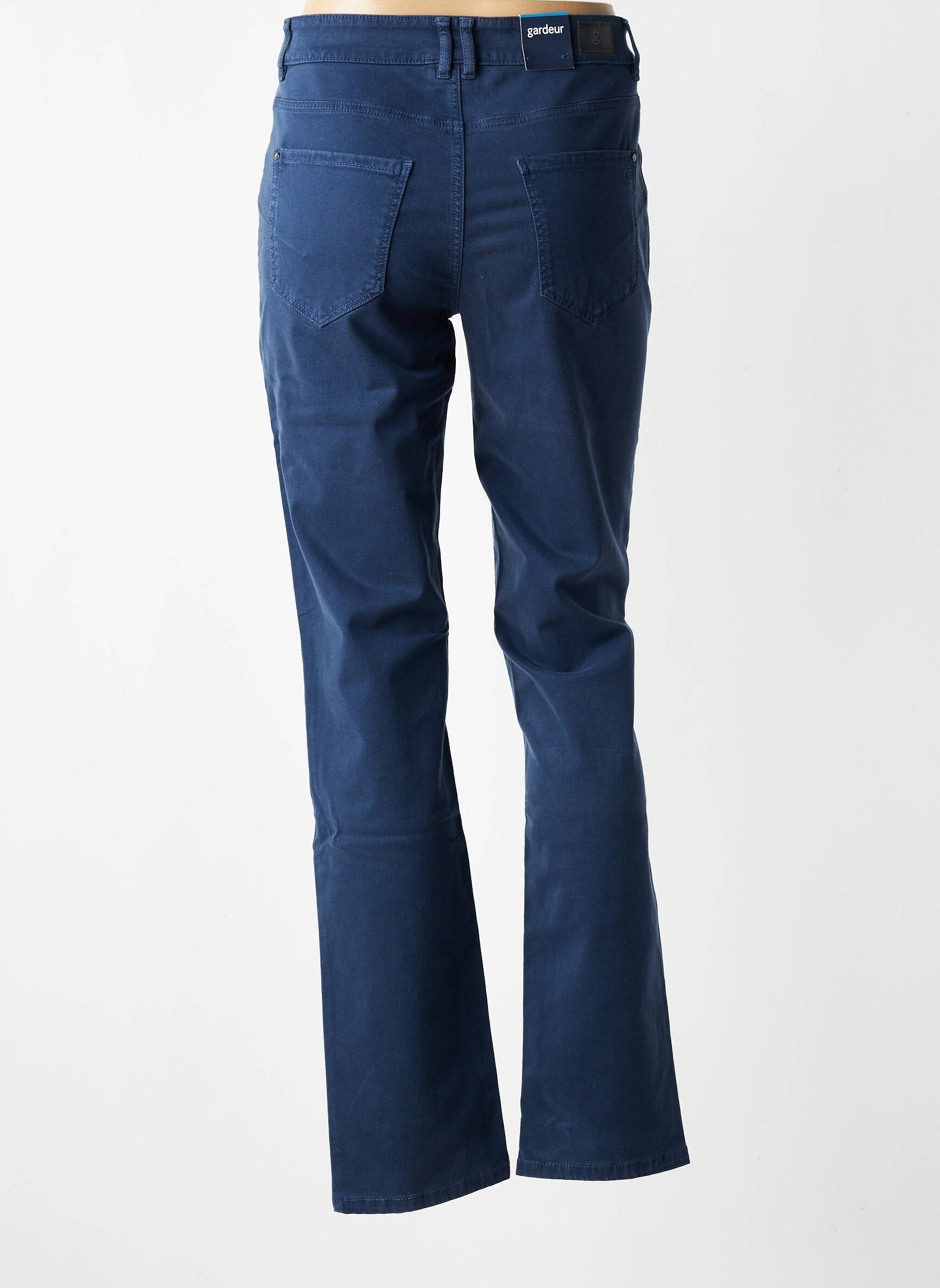 Pantalon slim tissage popeline taille normale bleu GARDEUR femme