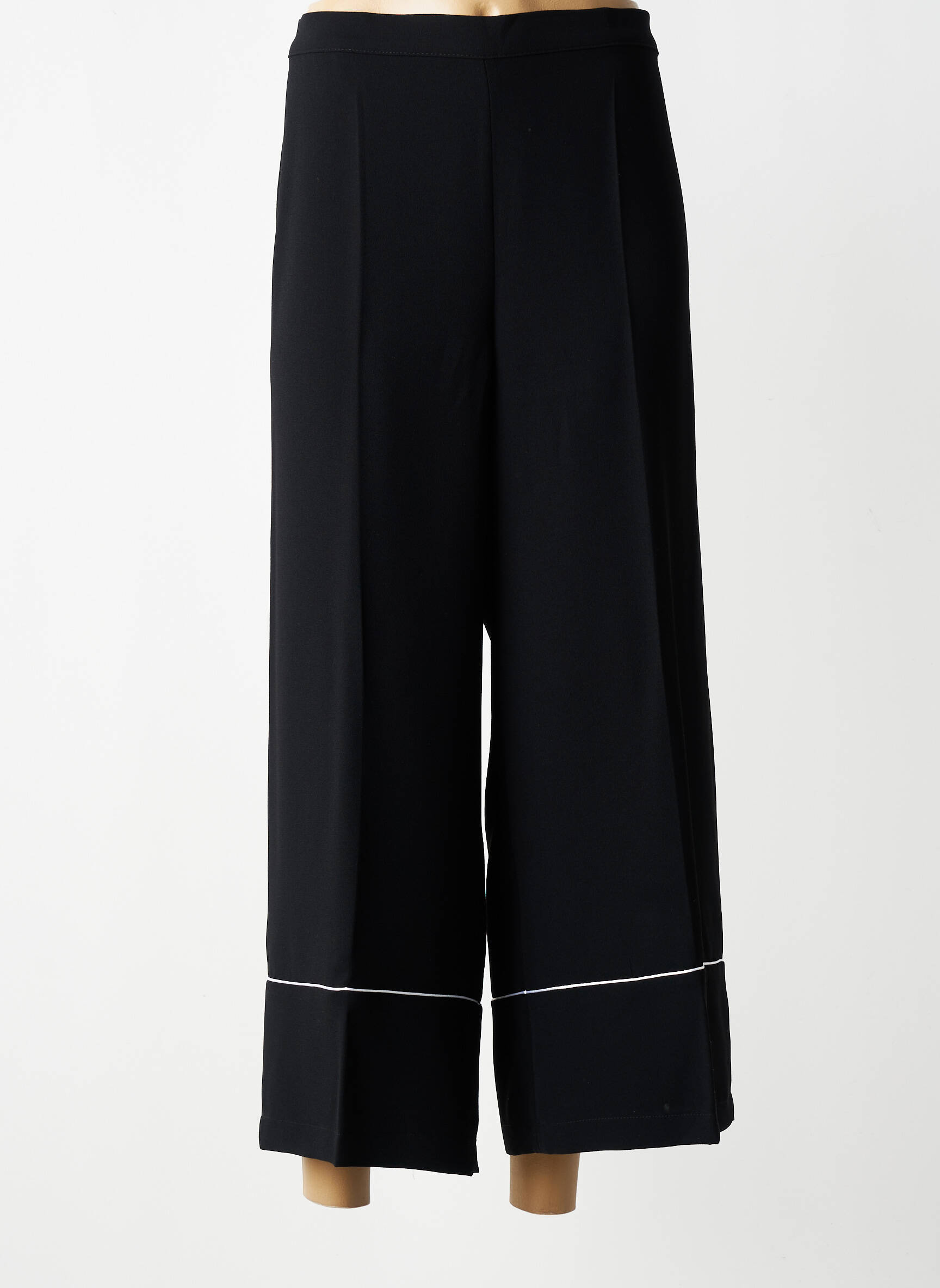 Pantalon 7/8 taille élastique taille normale noir DIANA GALLESI femme