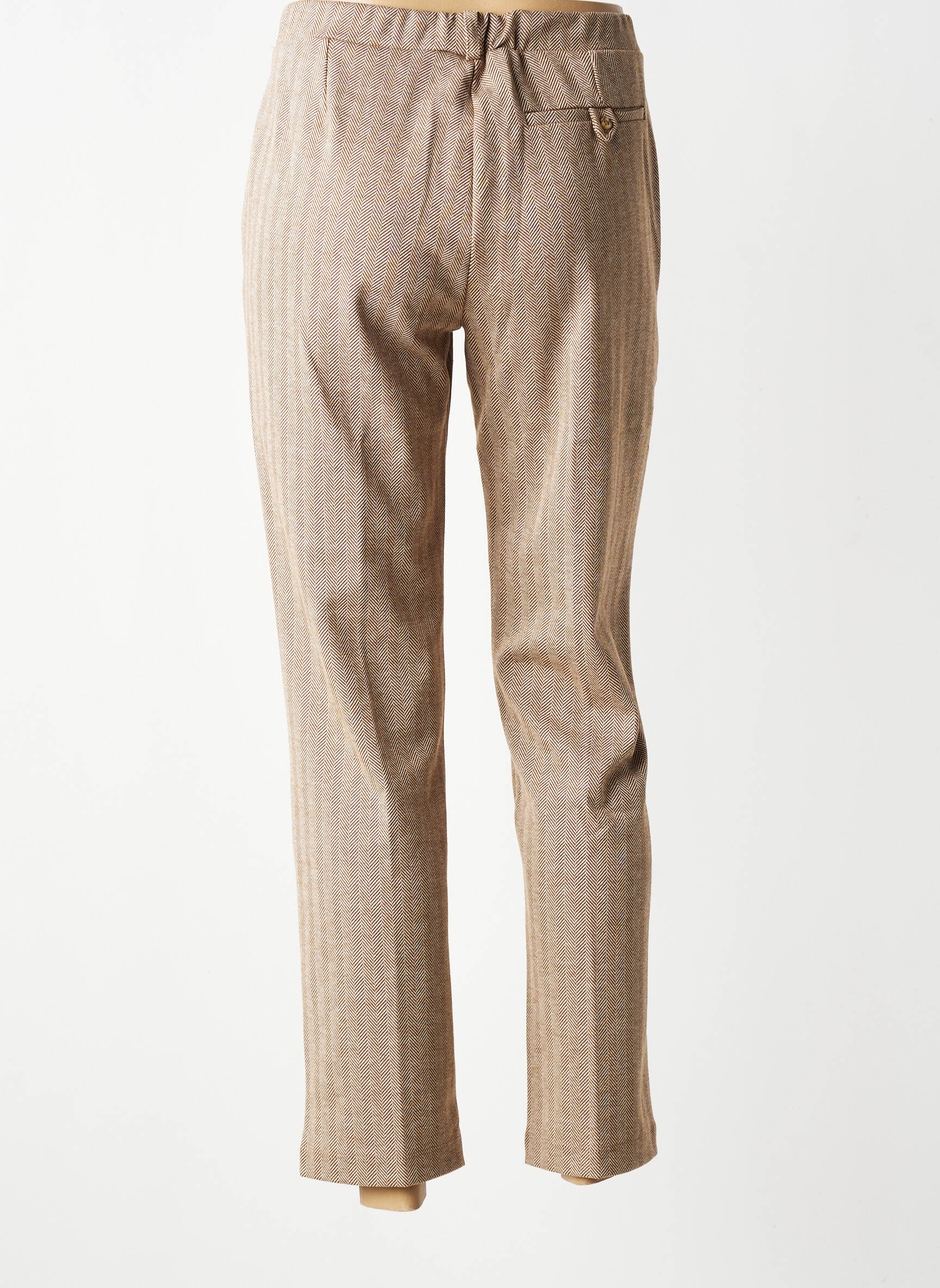 Pantalon 7/8 stretch taille normale marron YERSE femme