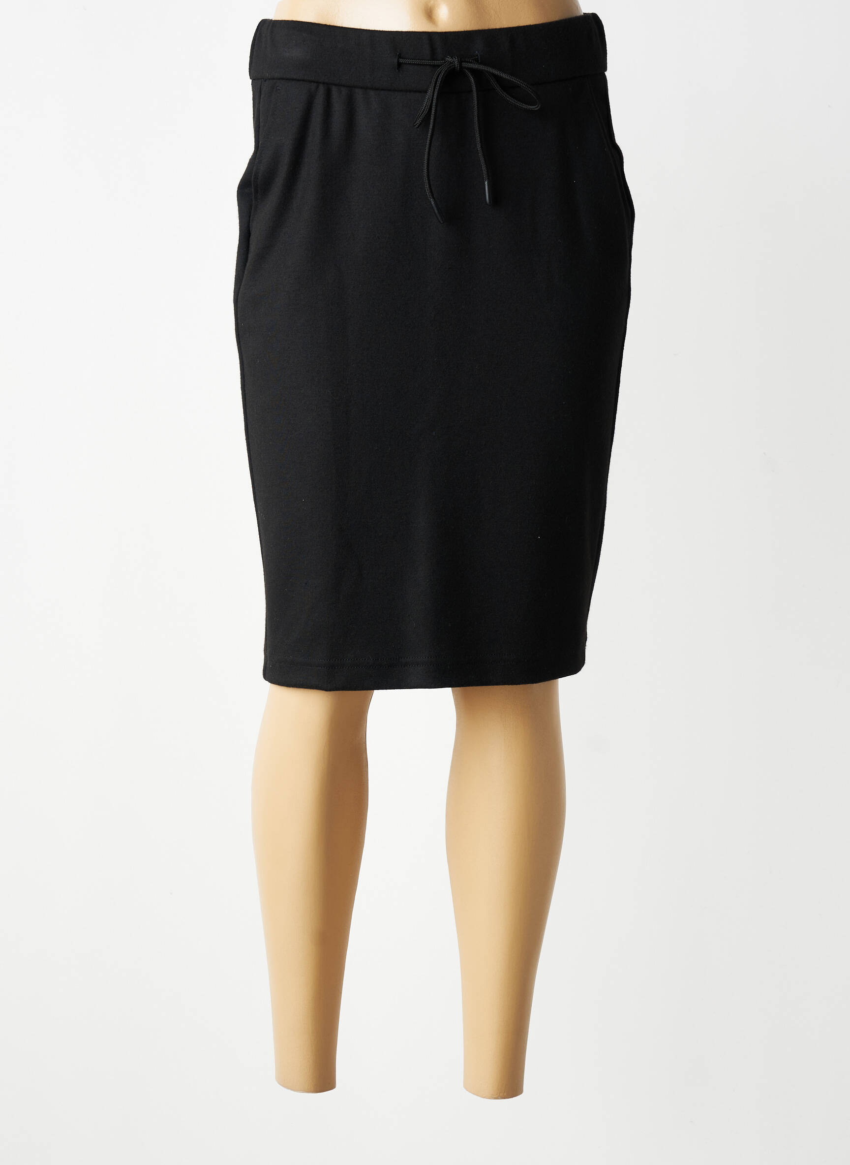 Jupe mi-longue stretch noir GARDEUR femme