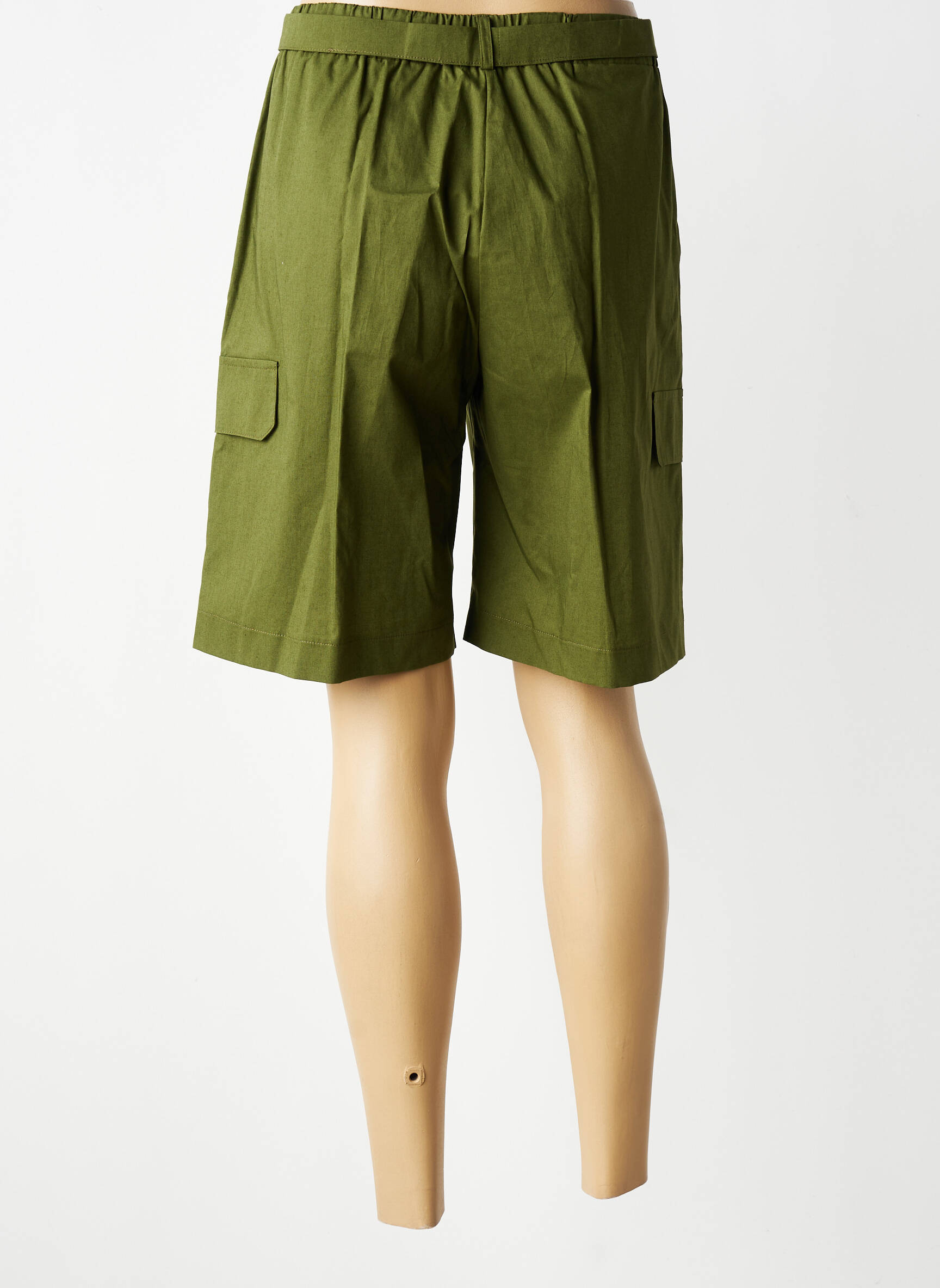 Bermuda taille élastique taille normale vert MARIA BELLENTANI femme