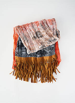 Foulard tissage popeline orange RABE femme