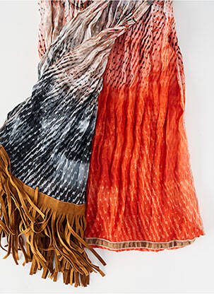 Foulard tissage popeline orange RABE femme