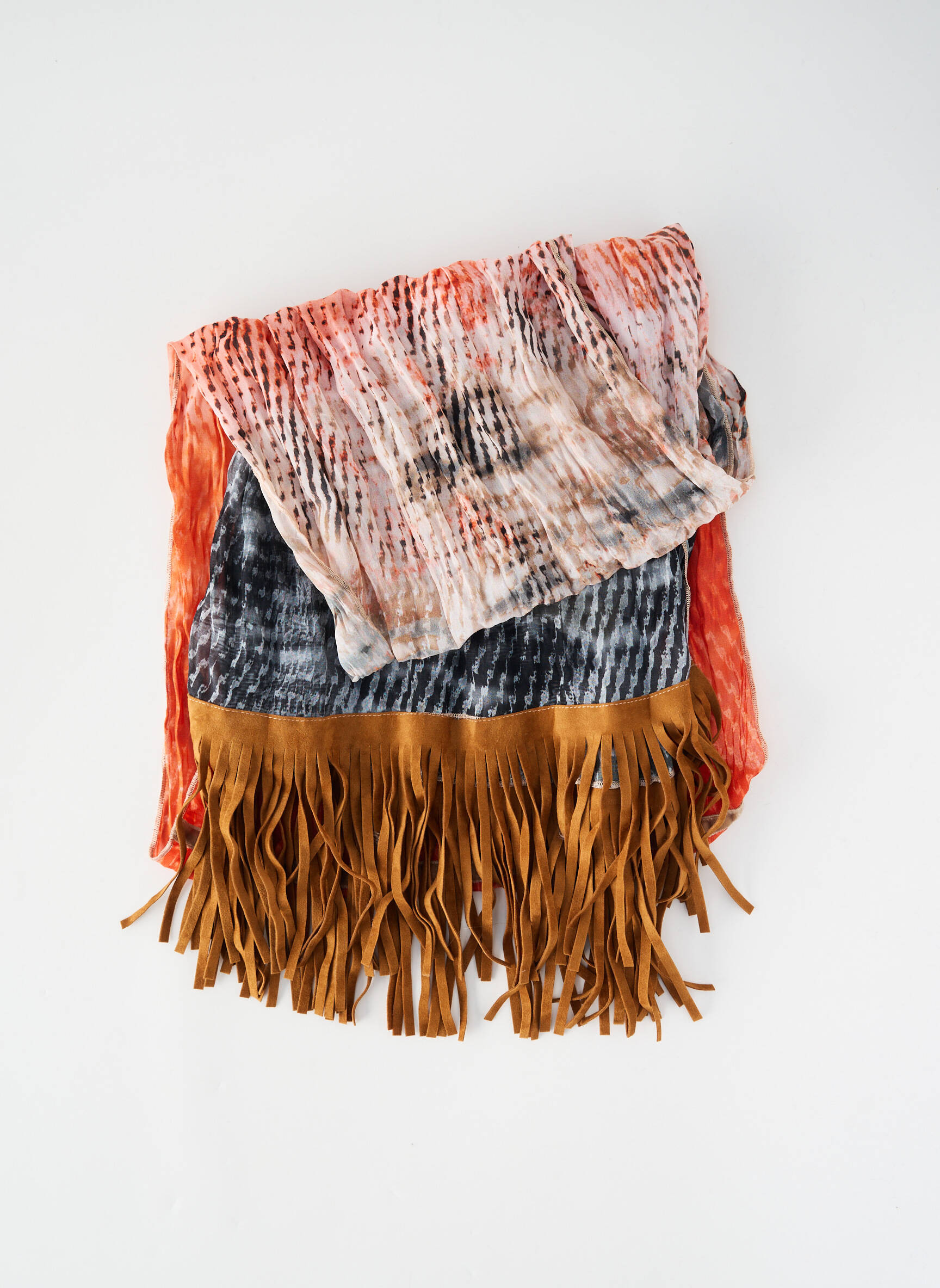 Foulard tissage popeline orange RABE femme