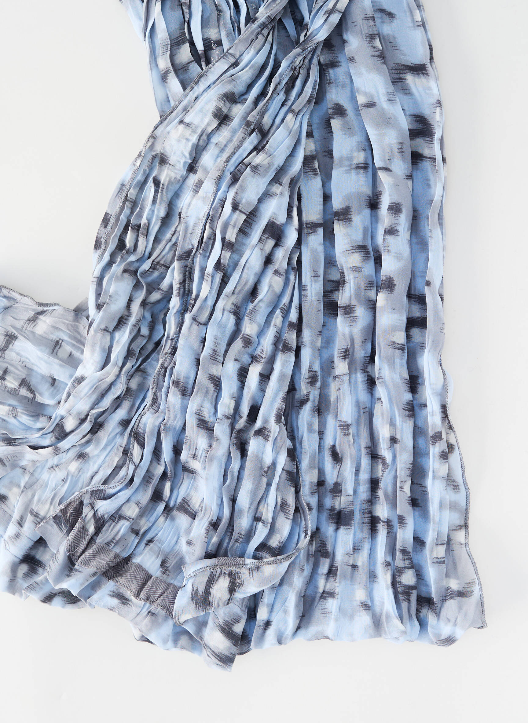 Foulard tissage popeline bleu RABE femme