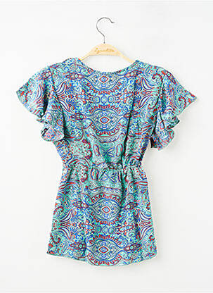Top imprimé fantaisie manches courtes bleu SINOE BY BAMBOO'S femme