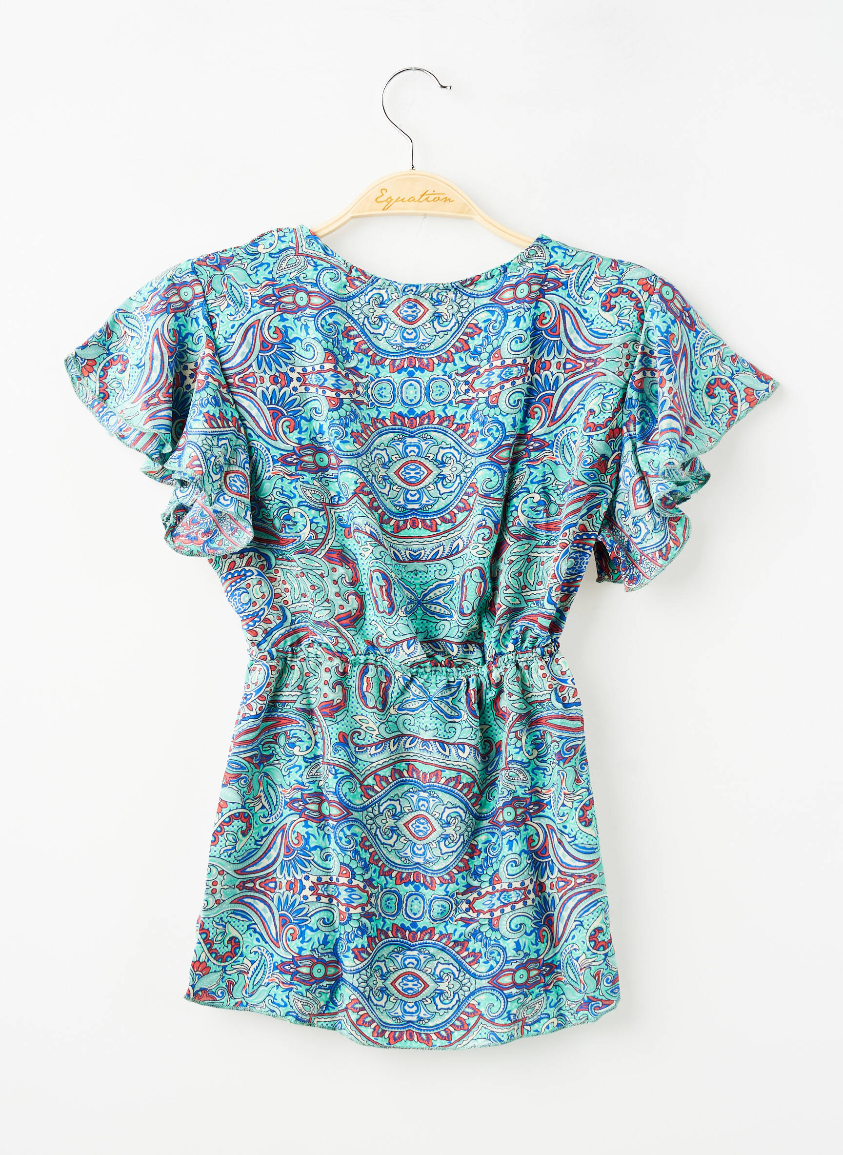 Top imprimé fantaisie manches courtes bleu SINOE BY BAMBOO'S femme