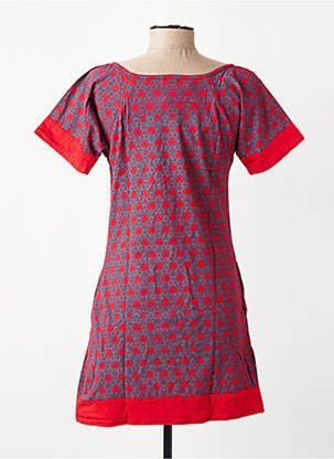 Robe courte manches courtes manches courtes rouge SINOE BY BAMBOO'S femme