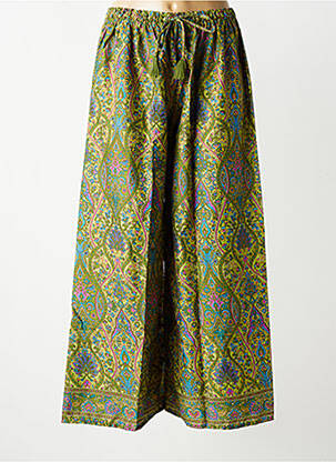 Pantalon large coupe fluide vert SINOE BY BAMBOO'S femme