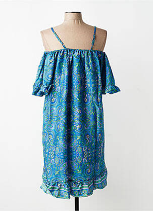 Robe mi-longue coupe fluide fines bretelles bleu SINOE BY BAMBOO'S femme