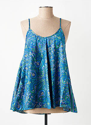 Top manches bretelles ajustables fines bretelles bleu SINOE BY BAMBOO'S femme