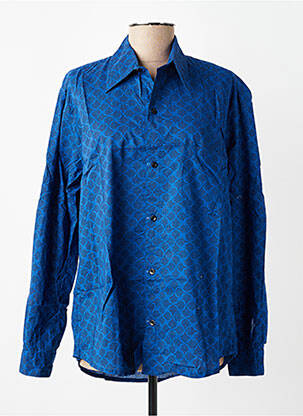 Chemisier coupe cintrée manches longues bleu SINOE BY BAMBOO'S femme