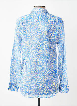 Chemisier coupe cintrée manches longues bleu BAMBOO'S femme