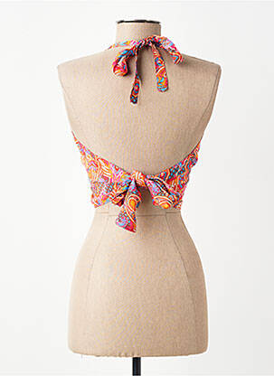 Top imprimé fantaisie fines bretelles orange SINOE BY BAMBOO'S femme