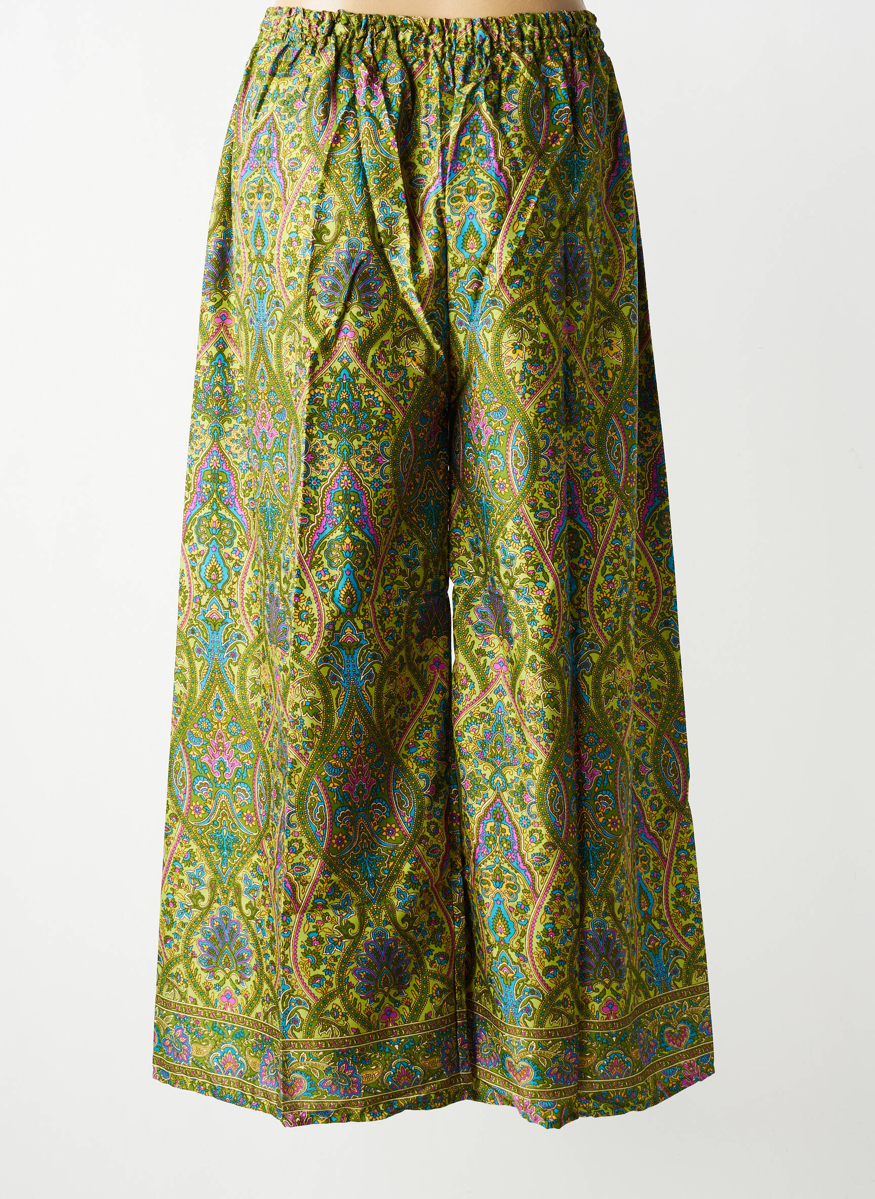 Pantalon large coupe fluide vert SINOE BY BAMBOO'S femme