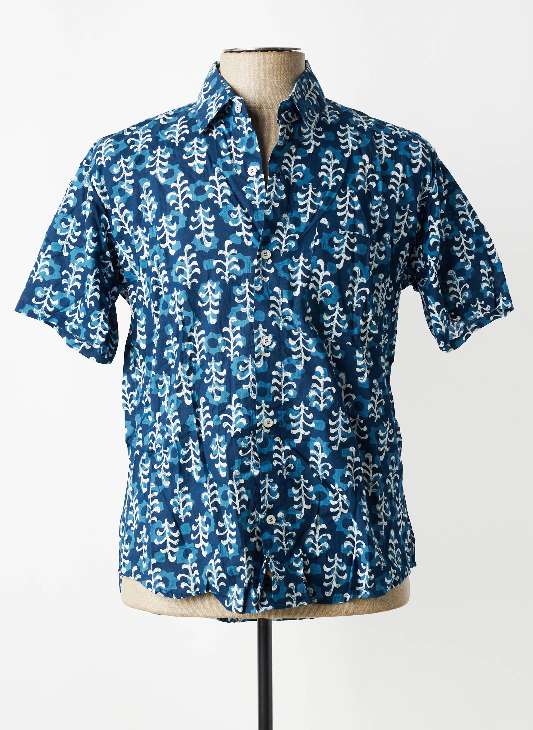 Chemise manches courtes poches bleu SINOE BY BAMBOO'S homme
