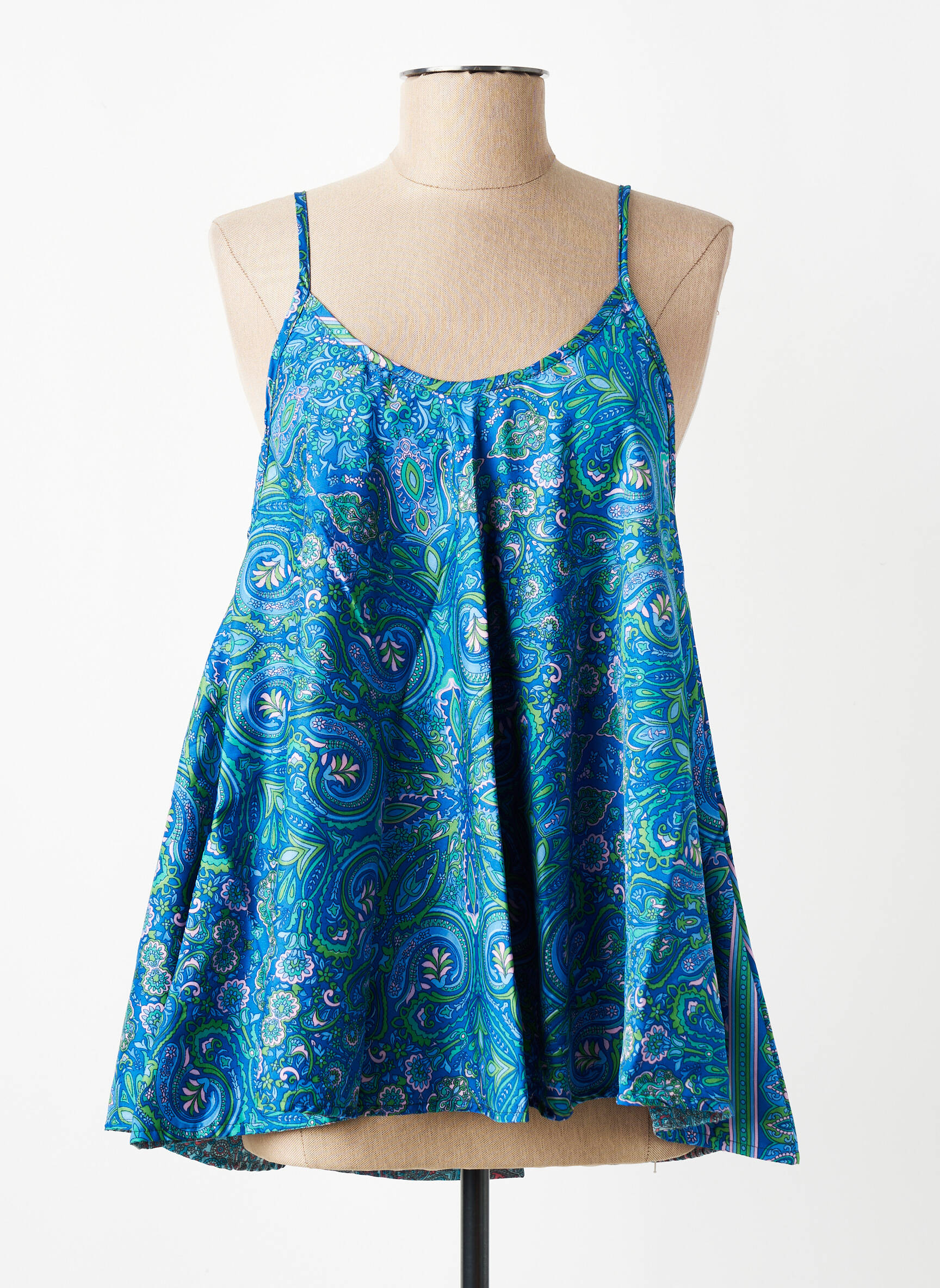 Top manches bretelles ajustables fines bretelles bleu SINOE BY BAMBOO'S femme