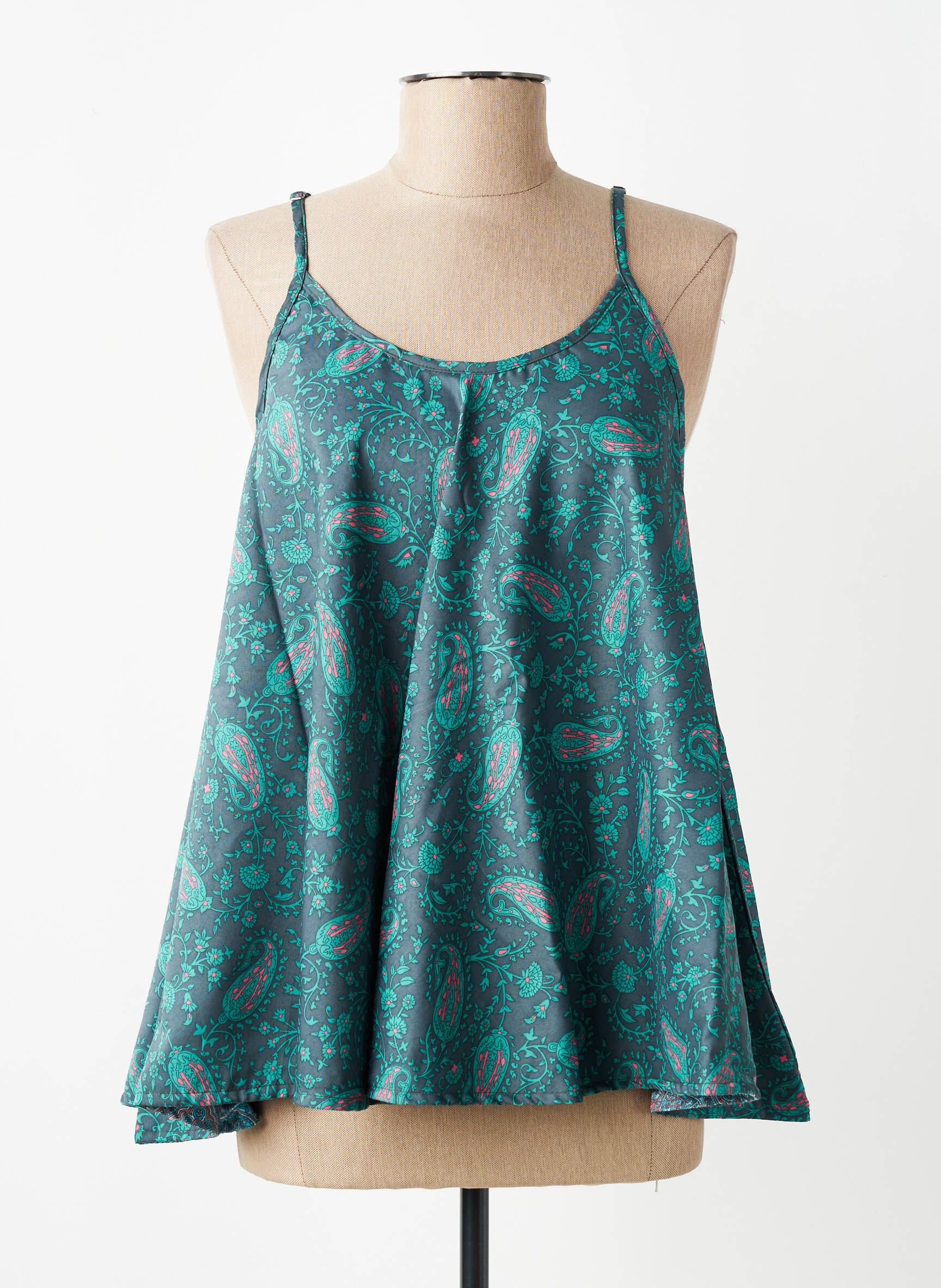 Top manches bretelles ajustables fines bretelles vert SINOE BY BAMBOO'S femme