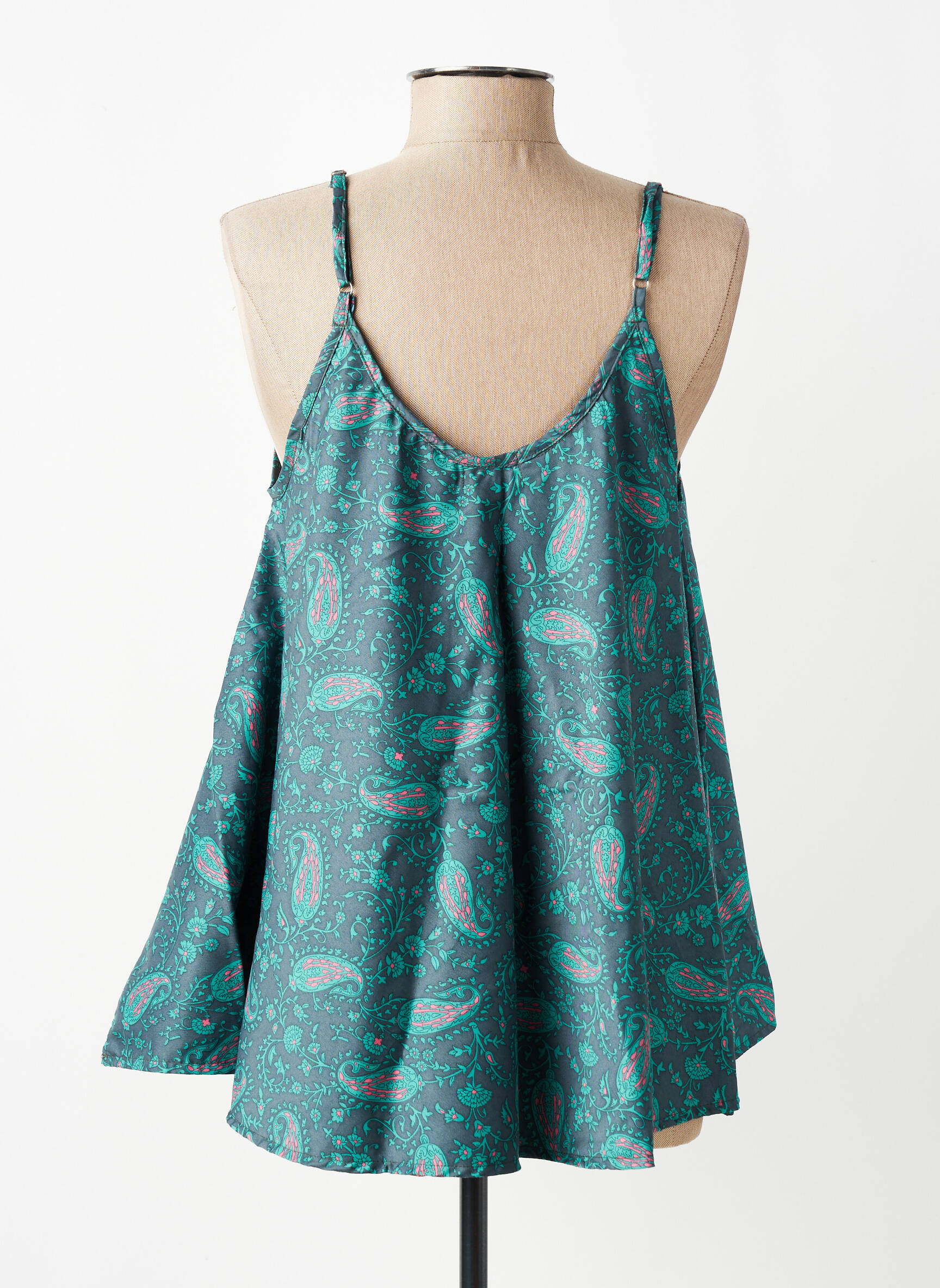 Top manches bretelles ajustables fines bretelles vert SINOE BY BAMBOO'S femme