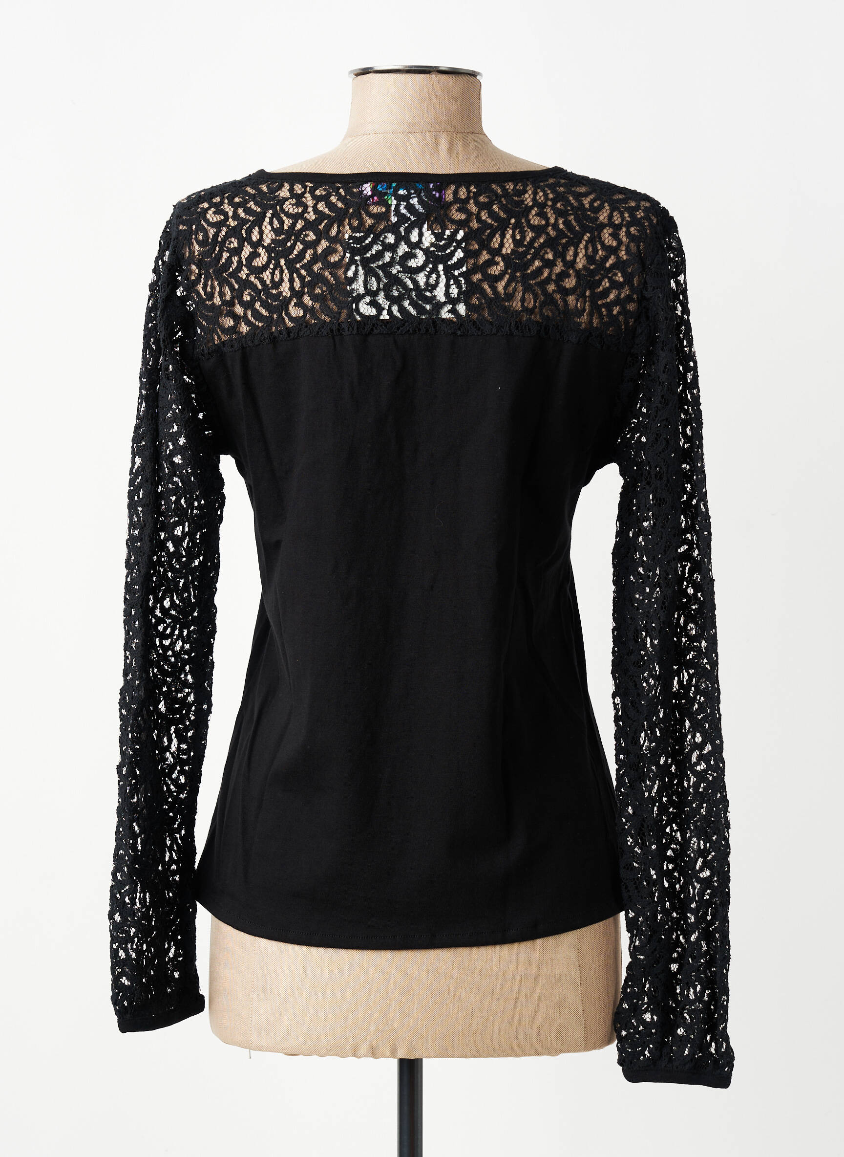 Top stretch manches longues noir BAMBOO'S femme