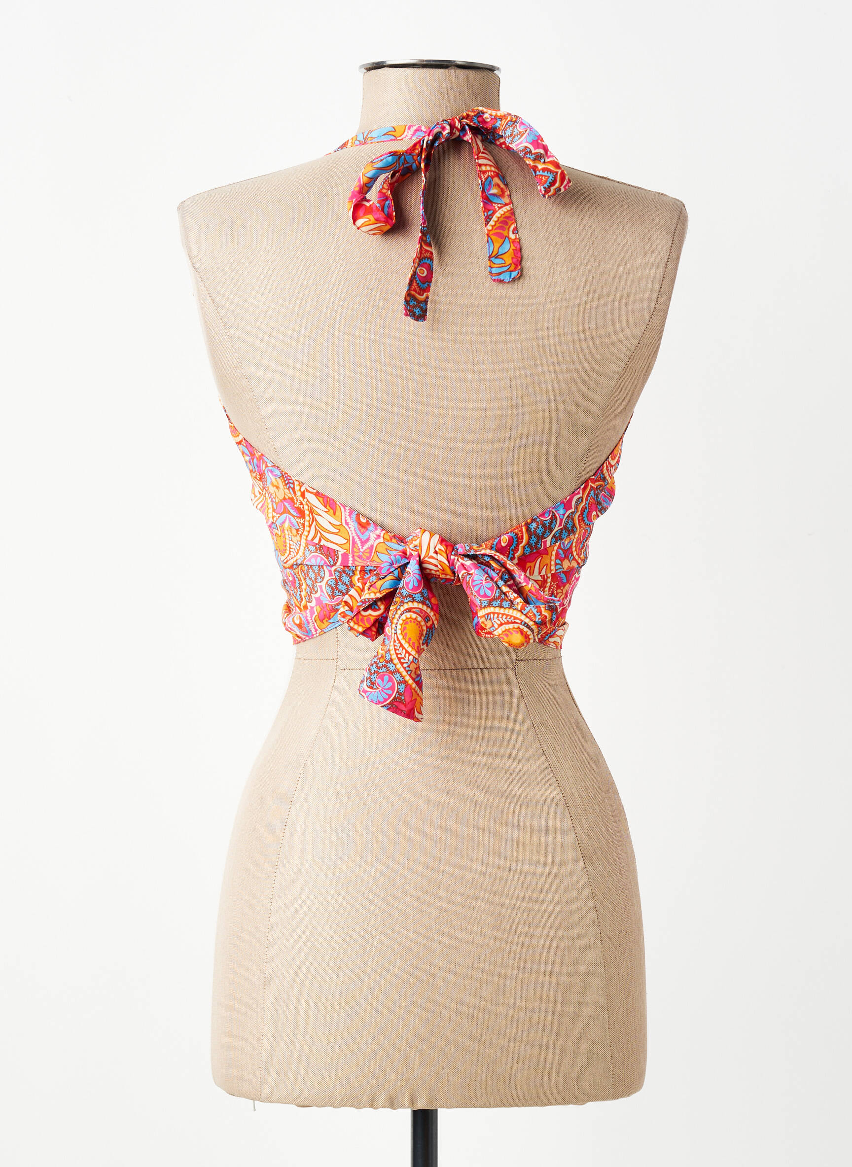 Top imprimé fantaisie fines bretelles orange SINOE BY BAMBOO'S femme