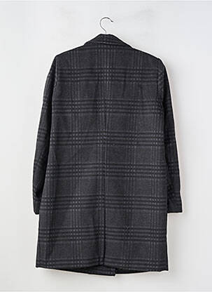 Manteau long coupe cintrée sans capuche gris ICHI femme